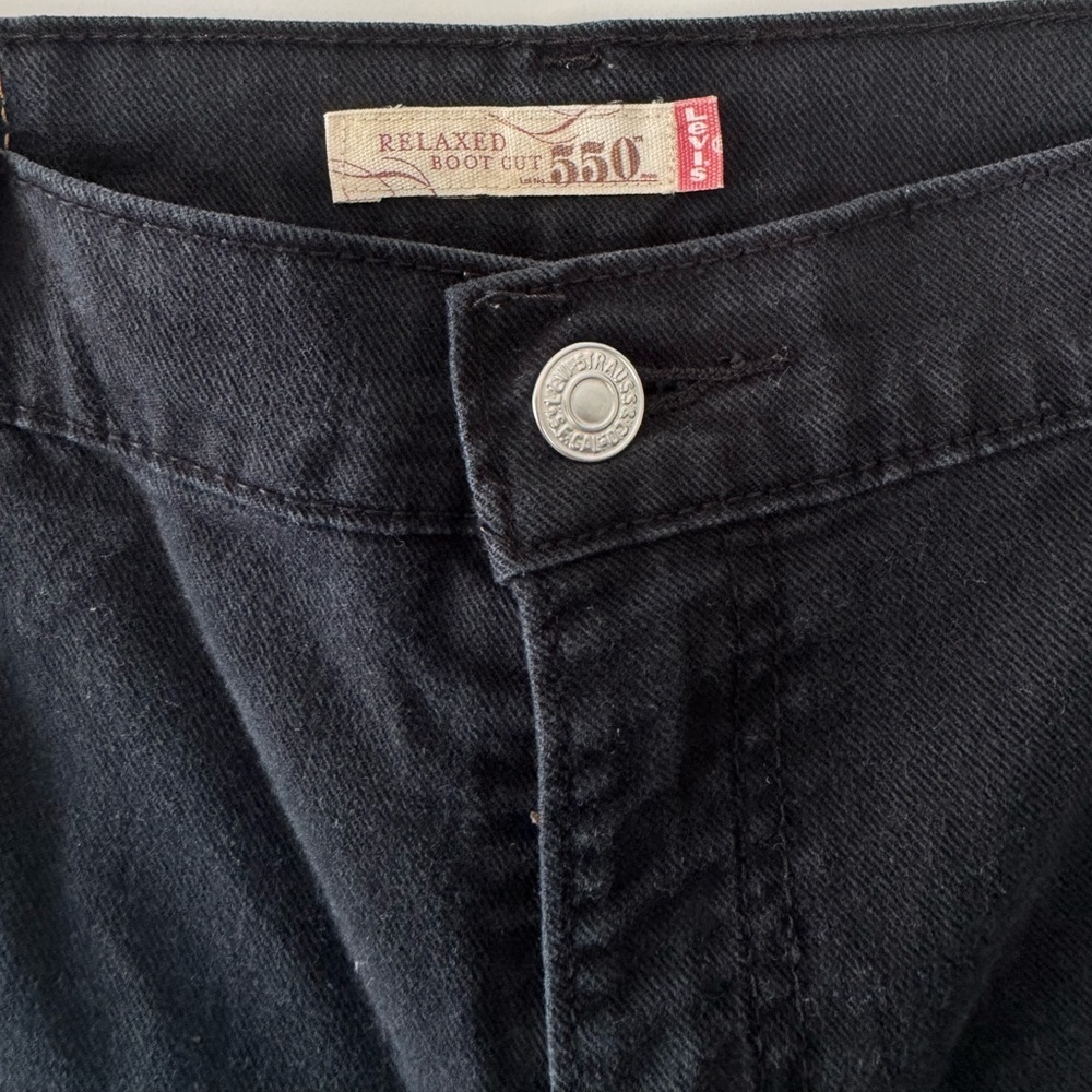 Levi’s 550 Women’s Black relaxed bootcut Jeans Size 12 misses black - Picture 5 of 10